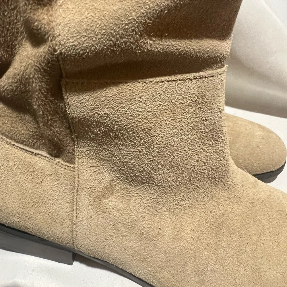 Lucky Brand Women's Calypso Suede Tall Medium Calf Boot Dune Size 8.5